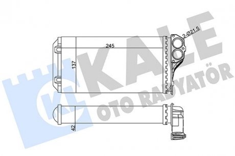 Радіатор обігрівача peugeot 307, 307 cc, 307 sw oto radiator KALE 346310 (фото 1)