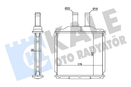 Радиатор отопителя лачетти (алюм-паяный) oto radiator KALE 346315