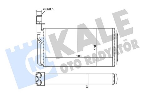 Fiat радіатор опалення croma, alfa romeo 164, lancia KALE 346375