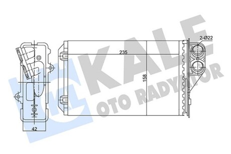 Citroen радиатор отопления c5 и 01- KALE 346475