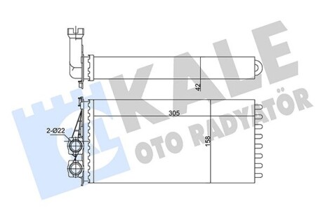 Радиатор отопителя citroen ds5, peugeot 3008, 5008 oto radiator KALE 346485