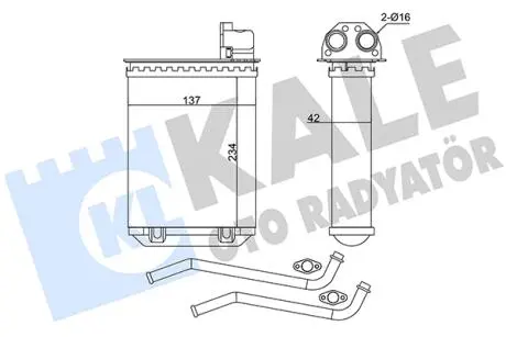 Peugeot радиатор отопления 205/309 KALE 346495
