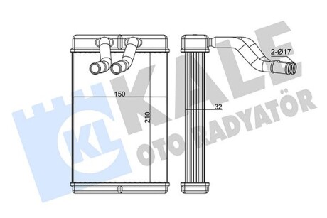 Hyundai радіатор опалення h-1,starex KALE 346550