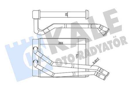 Hyundai радиатор отопления santa fe i 01- KALE 346555