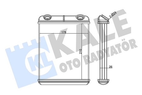 Радіатор обігрівача renault laguna ii (05-) oto radiator KALE 346715