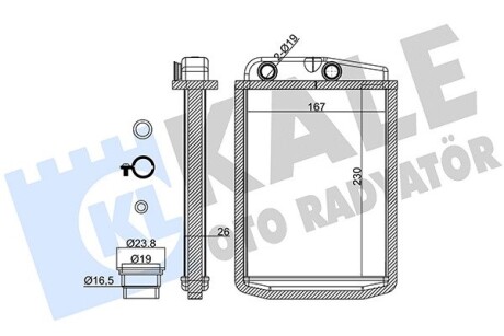 Citroen радиатор отопления jumper,fiat ducato,peugeot boxer 06- KALE 346845