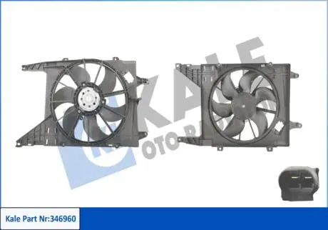 Renault вентилятор радиатора megane i,scenic i 1.9dci/2.0 16v 99- KALE 346960