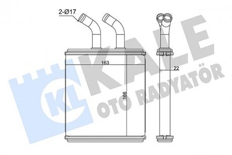 Kia радиатор отопления rio 00- KALE 347110