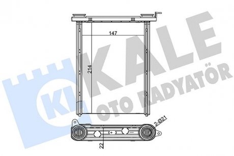 Радиатор отопителя renault fluence, megane iii, megane cc oto ra KALE 347125