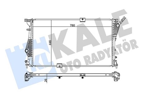 Renault радіатор охолодження trafic ii, opel vivaro 2.0dci/cdti 06- KALE 347250