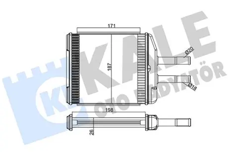 Daewoo радиатор отопления evanda,chevrolet epica KALE 347345