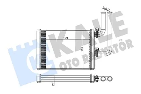 Радиатор отопителя mitsubishi lancer, outlander i oto radiator KALE 347360