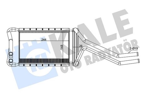 Hyundai радиатор отопления santa fe iii 12- KALE 347365