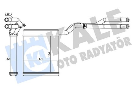 Радиатор отопителя ford galaxy, mondeo iv, s-max oto radiator KALE 347375