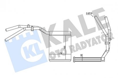 Ford радиатор отопления c-max,focus,kuga i,mazda 3/5,volvo KALE 347390
