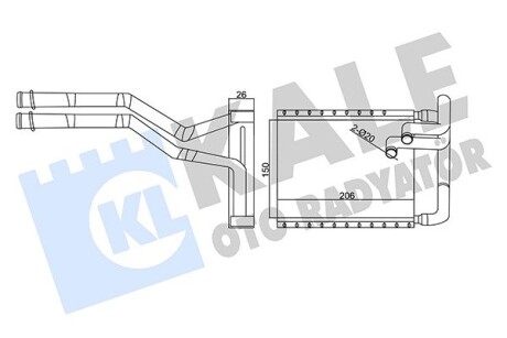 Hyundai радиатор отопления i30,kia ceed KALE 347395