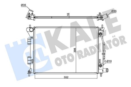 Hyundai радиатор охлаждения акпп i30, elantra, kia ceed, cerato, soul 1.6/2.0 11- KALE 347790