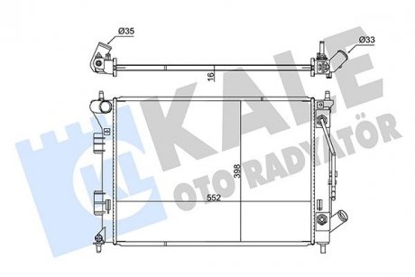 Hyundai радиатор охлаждения с акпп i30,kia ceed,cerato 1.6 12- KALE 347795