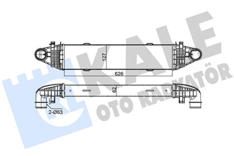 Db интеркулер w204 c180/350cdi 07- KALE 347800