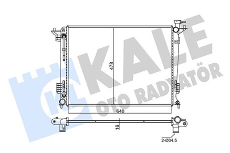 Радиатор охлаждения Hyundai Ix35 - Kia Sportage Radiator OTO RADYATOR KALE 347805