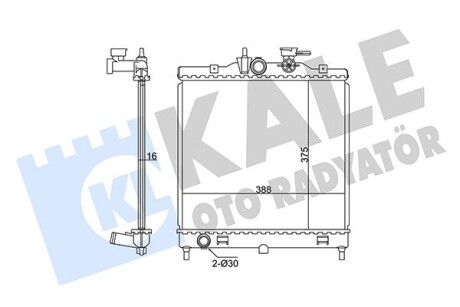 Радиатор охлаждения kia picanto oto radiator KALE 347860