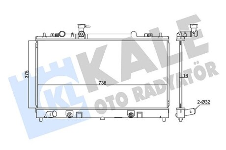 Радіатор охолодження mazda 6 oto radiator KALE 347880