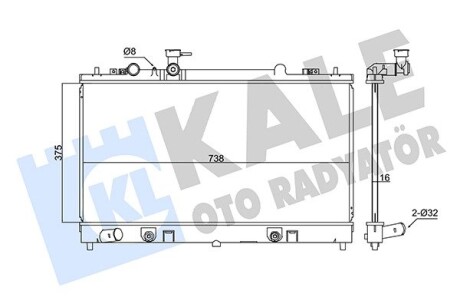 Радиатор охлаждения mazda 6 oto radiator KALE 347885