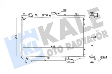 Mazda радиатор охлаждения 323 iv 1.3/1.8 89- KALE 347895