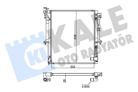 Радіатор охолодження mitsubishi l200, triton oto radiator KALE 347965