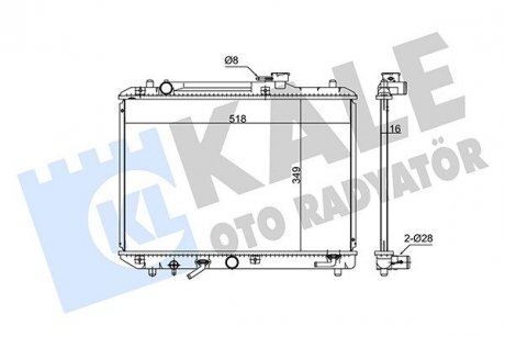 Suzuki радіатор охолодження з акпп baleno 1.3/1.8 95- KALE 348115