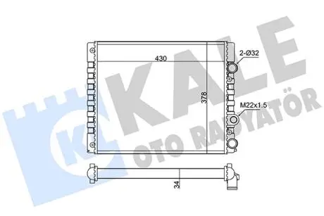 Vw радіатор охолодження lupo,polo KALE 348270