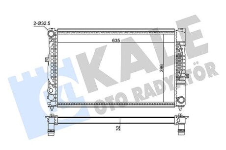 Vw радиатор охлаждения audi a4/6,passat,skoda superb и 2.5tdi/2.8 KALE 348305