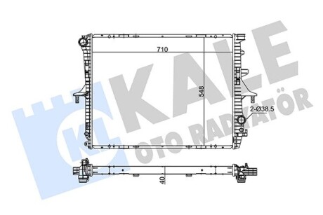 Радіатор охолодження volkswagen touareg oto radiator KALE 348320