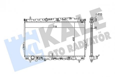 Hyundai радиатор охлаждения trajet 2.0/2.7 00- KALE 348340
