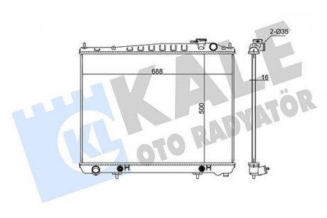Nissan радиатор охлаждения pathfinder 3.3/3.5 97- KALE 348410