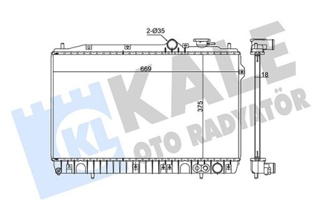 Hyundai радиатор охлаждения lantra i KALE 349250