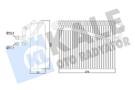 Opel испаритель astra g 98- KALE 350050