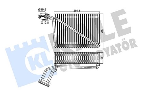 Vw испаритель audi a4,skoda superb i,passat 96- KALE 350085