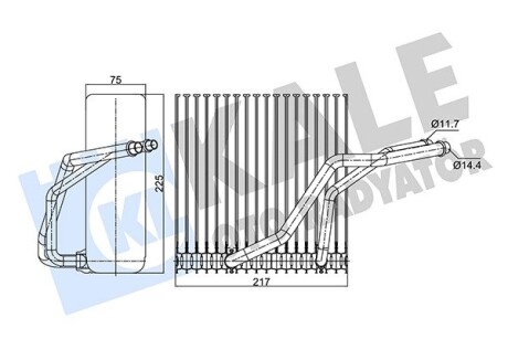 Vw испаритель ауды a3,bora,golf iv,skoda octavia ii KALE 350145