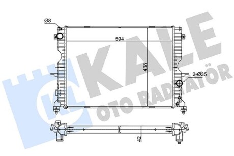 Landrover радіатор охолодження discovery ii 2.5td 98- KALE 350400