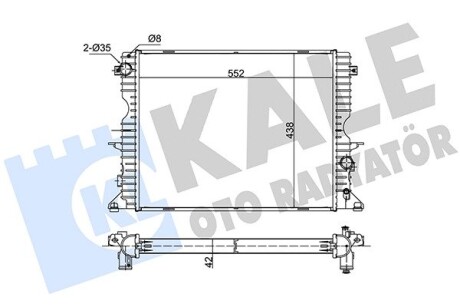 Landrover радіатор охолодження defender 2.2/2.5td 98-16 KALE 350600