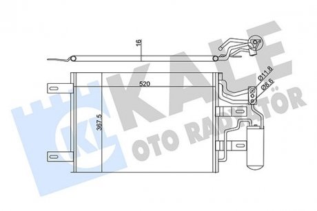 Opel радиатор кондиционера meriva a 03- KALE 350655