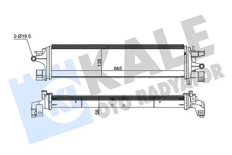 Радиатор охлаждения дополнительный ford focus iii oto radiator KALE 350805