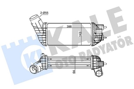 Ford интеркулер transit 2.2/2.4tdci 06- KALE 350850