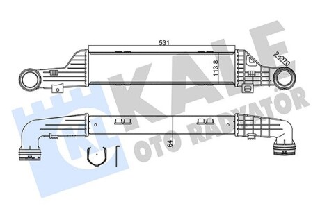 Db интеркулер w210 3.2cdi 99- KALE 350865