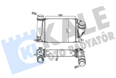 Интеркулер Renault Kadjar (15-), Megane IV (16-)-Nissan Qashqai (14-), X-Trail (KALE 350985