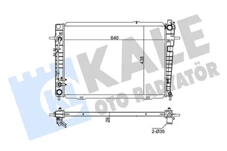 Радиатор охлаждения hyundai tucson, kia sportage oto radiator KALE 351240