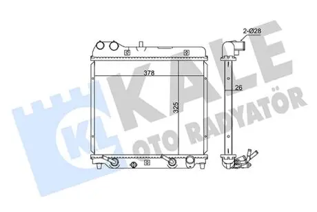 Honda радиатор охлаждения jazz ii 1.2/1.3 02- KALE 351680