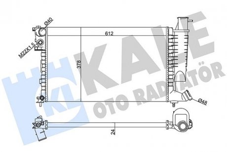 Citroen радиатор охлаждения xsara,peugeot 306 1.4/1.8 KALE 351810