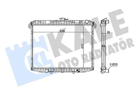 Ford радиатор охлаждения maverick 2.7td 93- KALE 351890